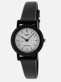 Casio ladies Quartz Analogue Resin Black Strap Watch