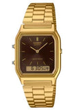 Casio Mens Womens Classic Analogue & Digital Dial Gold Bracelet Watch AQ-230GA Available Multiple Clour