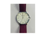 Angelique Ladies Amber Red Leather Strap Watch