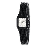Henley Ladies Rectangular Petite Case sunray dial Black Bracelet Watch H07240.3