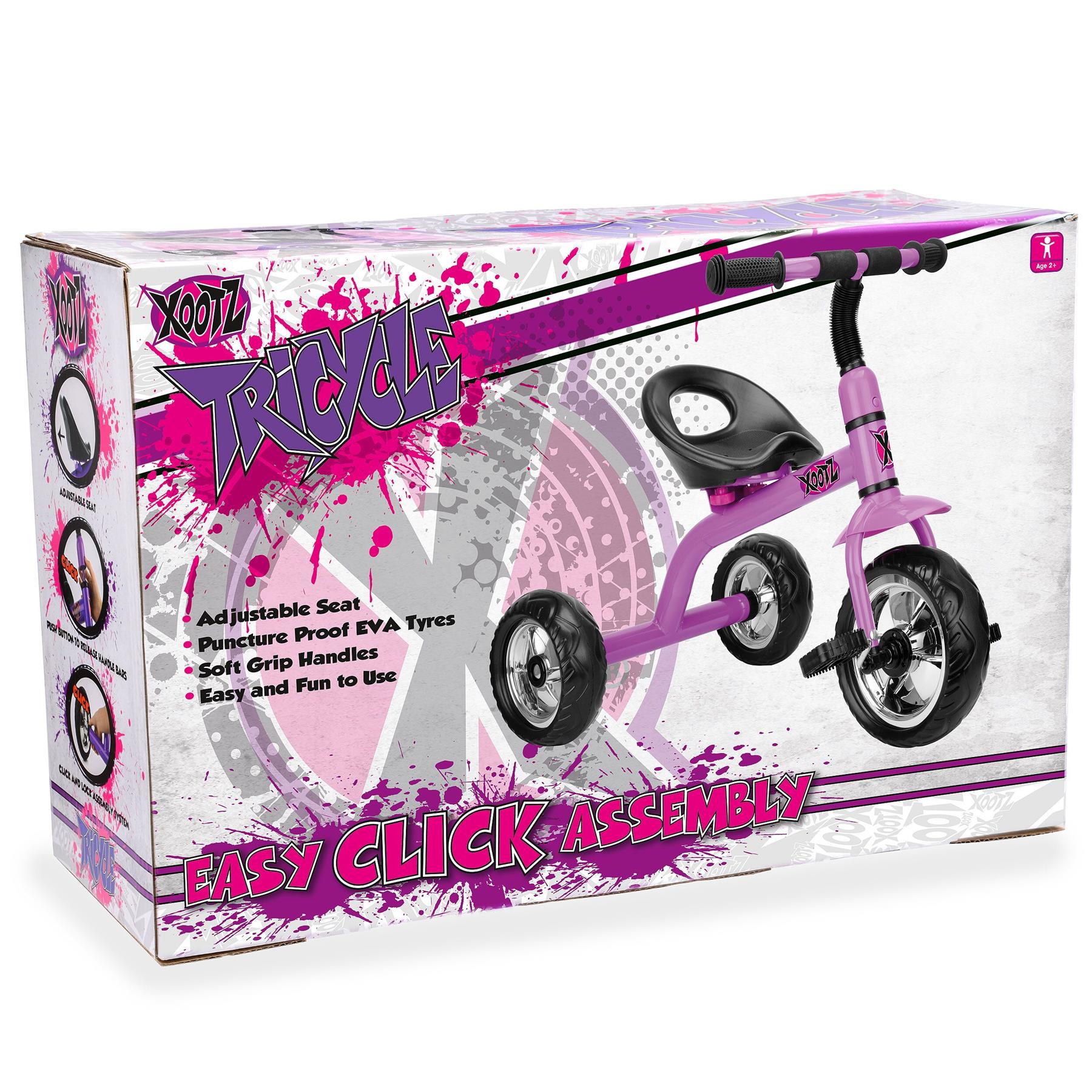 Xootz Tricycle Kids Trike Purple Pedal Tricycle TY5900PU