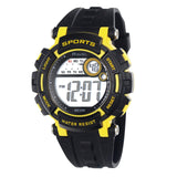 Ravel Mens 3ATM Digital Sports Black/Yellow2 Watch RDG.14.18