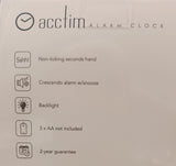 Acctim Micah Round Mid Sized Bedside Quartz Alarm Clock in Gold Plated - 16478