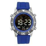 Henley Mens Digital Black Dial Rubber Strap Watch Blue HDG037.6