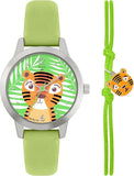 Tikkers Children Tiger Analogue Quartz Watch with Polyurethane Strap TKWWF003-SET