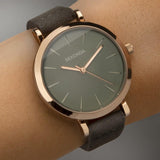 Sekonda Ladies Minimal Rose Gold Case & PU Strap with Green Dial 40300