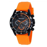 Henley Mens Sports Decorative mini eye dials Silicone Watch Orange H02226.8