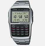 Casio Mens Data Bank Calculator Steel Vintage Watch