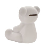 Bambino White Resin Money Box - Teddy