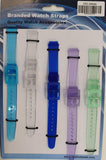 231 Transulcent Colours PU Watch Straps 5pk Assorted 14mm