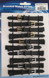 Leather Black Watch Straps Pk10 size 12mm 1005.05