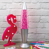 Global Gizmos 16 Inches Tall Pink Glitter Lamp- 48620