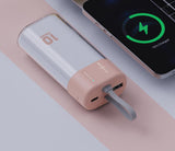 WYEFLUX 10000 mAh Mini Portable Power Bank - Rose Gold