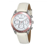 Henley Ladies Round sporty white dial Leather Strap Watch Pink H06183.5