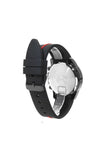 Lorus Mens Sports Chronograph Dated Black Dial Black Rubber Strap Watch RT347JX9