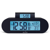 Acctim Kian Reverse Digital Pop Up Alarm Clock Matt Black 16103