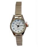 Pelex Ladies Big number Silver Case White Dial Silver Bracelet Strap Quartz Watch