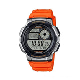 Casio Men's Digital illuminator Sports Orange Rubber Strap Watch - AE-1000W-4BVDF