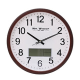 Wm.Widdop Luminous Wall Clock with LCD Display 36cm W8017