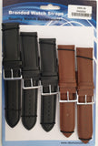 1005 Padded Leather Watch Straps Pk5 Black & Brown mixed 30mm
