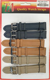 R007-006 22MM 5PK PADDED COLOUR WATCH STRAPS