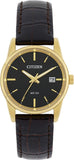 Citizen Womens Black Leather Strap Watch - EU6002-01E