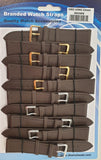 Brown Leather Extra Long Watch Straps Pk10 size 22mm 1002BR