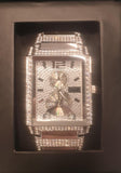 PI-7277 NY LONDON GENTS BLING WATCH SILVER