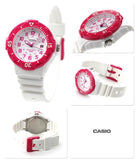 Casio Women's Analog Rubber Strap Red Watch - LRW-200H-4BVDF