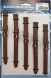 Brown Leather Watch Straps Pk5 size 12mm 1015BR