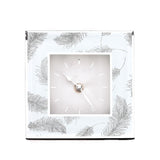 Widdop Hestia Silver Feathers Mantel Clock HE1801CK