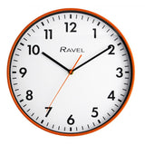 Ravel 30cm White Dial Orange Wall Clock R.WC.30.8