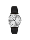 Sekonda Mens Classic Watch with Silver Dial and Black Leather Strap 1851